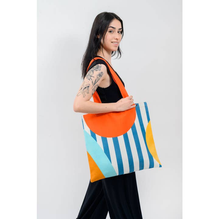 KORES ACCESSORIES - Wholesale Tote Bag - Women's - Abstract Rhapsody Tote Bag