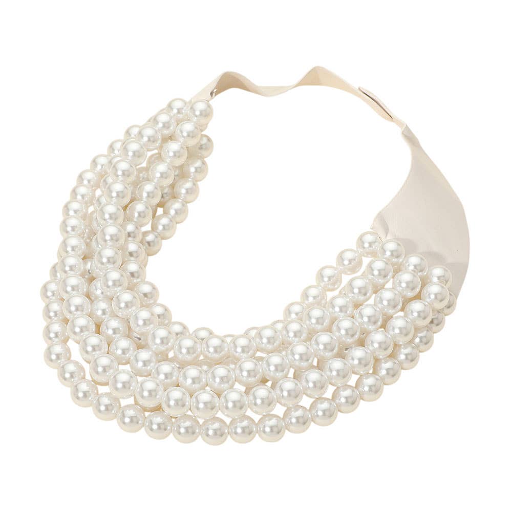 Sensibling Corp. - Wholesale Beaded/Pearl Necklace -  Multi Layered Pearl Beaded Collar Magnetic Necklace11
