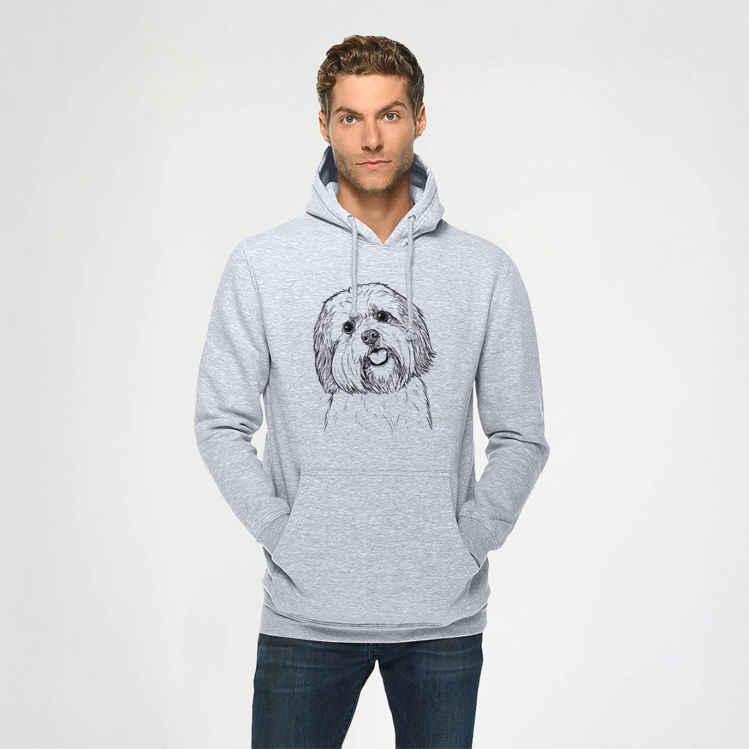 Inkopious - Wholesale Hoodie - Unisex - Nikka the Lowchen- Heavyweight Fleece Hoodie4
