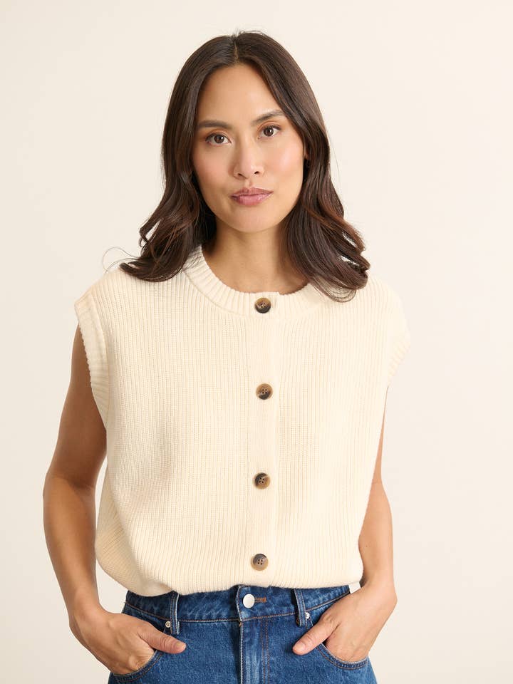 Sleeveless knit vest - BISOU for wholesale by Garance Paris