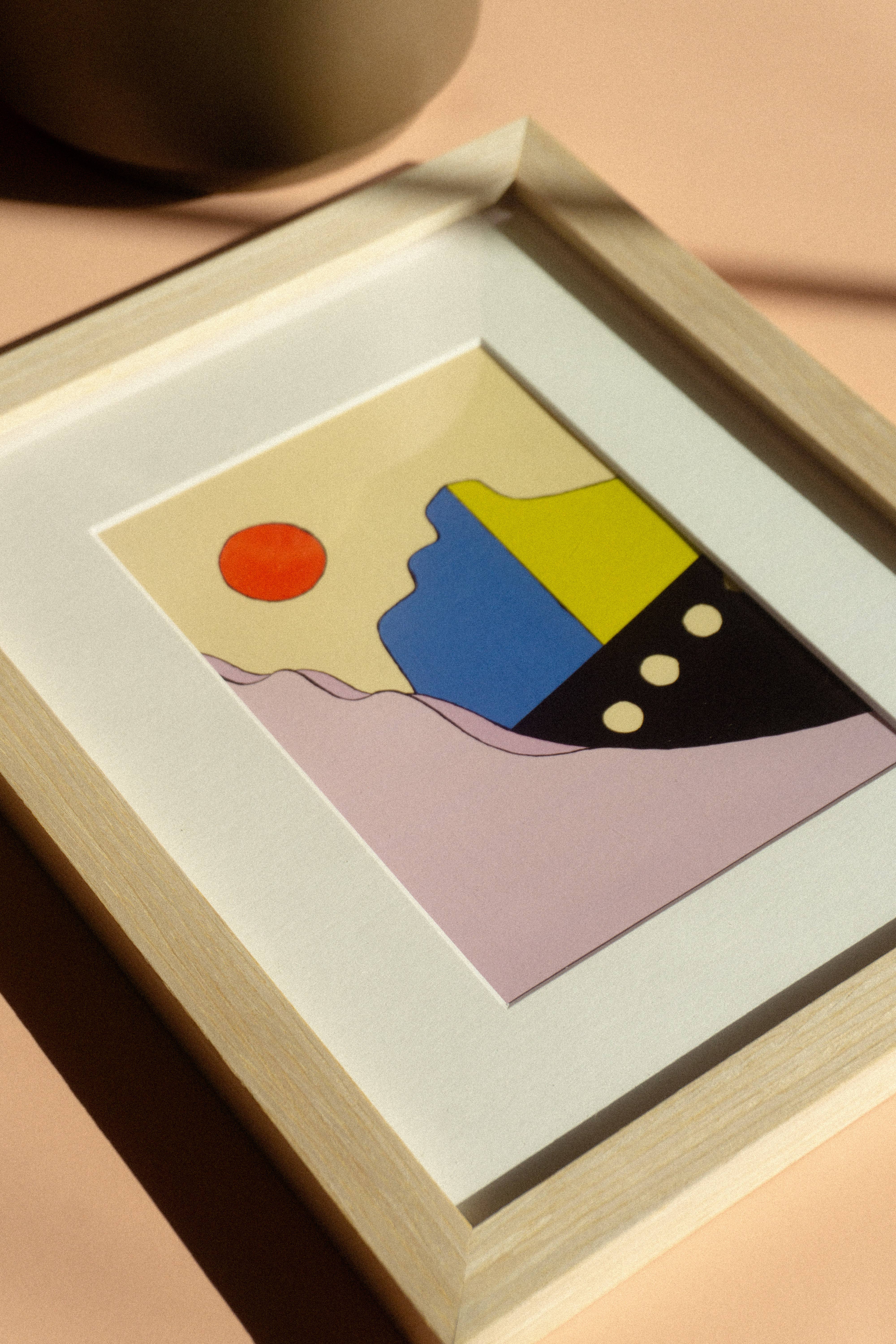 Mel K. Olrich Art - Wholesale Art Print - Abstract adobe building, colorblock, modern western wall art3