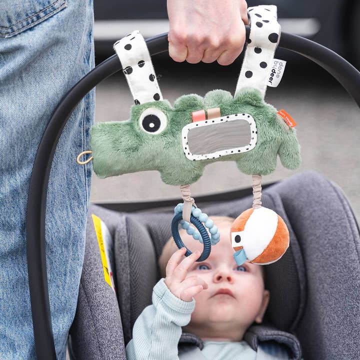 Hanging Activity Toy Croco Green for wholesale by Done by Deer