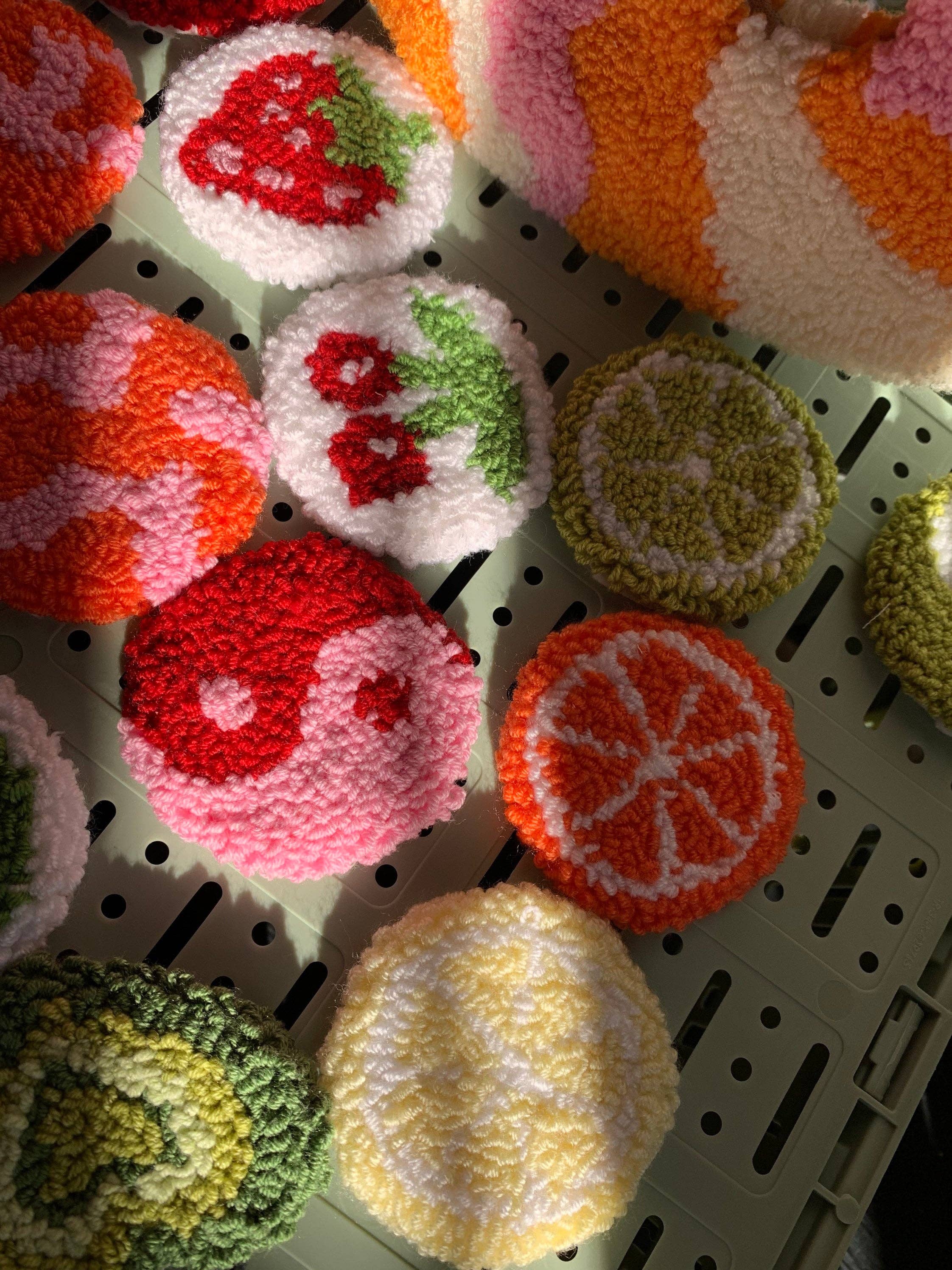 MUUDLAND – wholesale Car coaster – women's – Punch Needle Car Coasters, Set Of 2 Car Coasters, Mug8