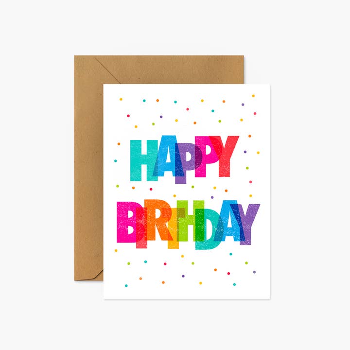 Footnotes - Wholesale Birthday Card - Happy Birthday Colorful - Birthday Card1
