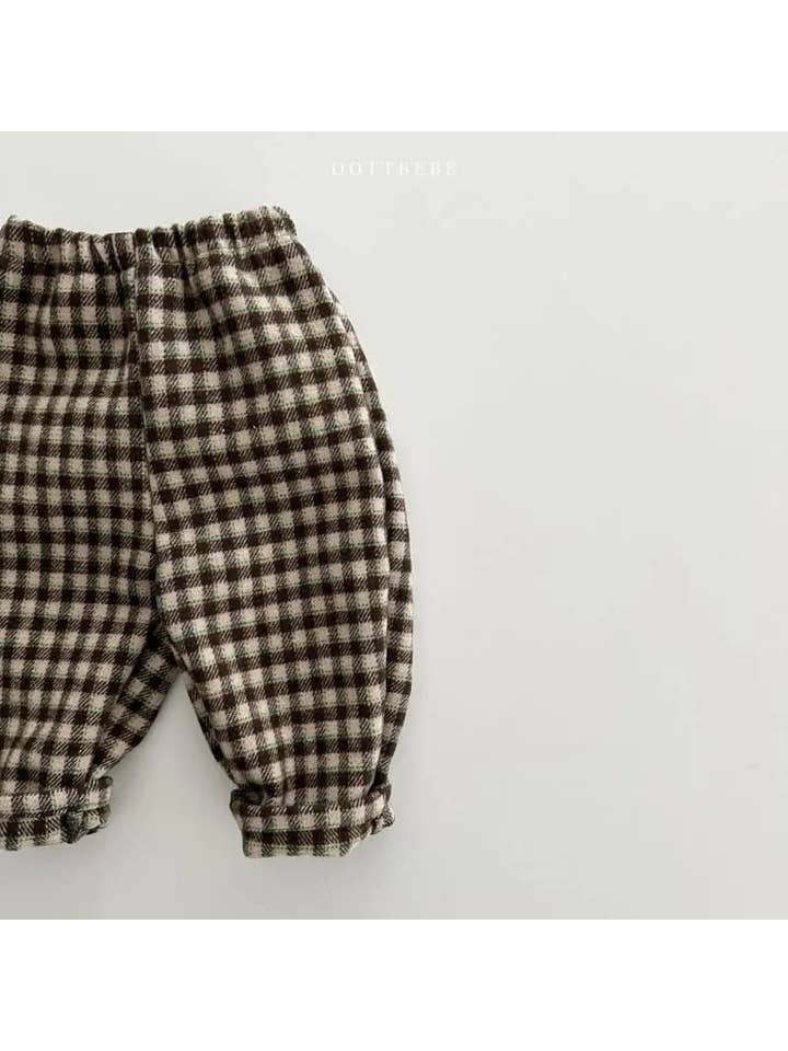 Good Morning Baby - Vente Pantalon – enfant - Pantalon en tweed Choco à carreaux2