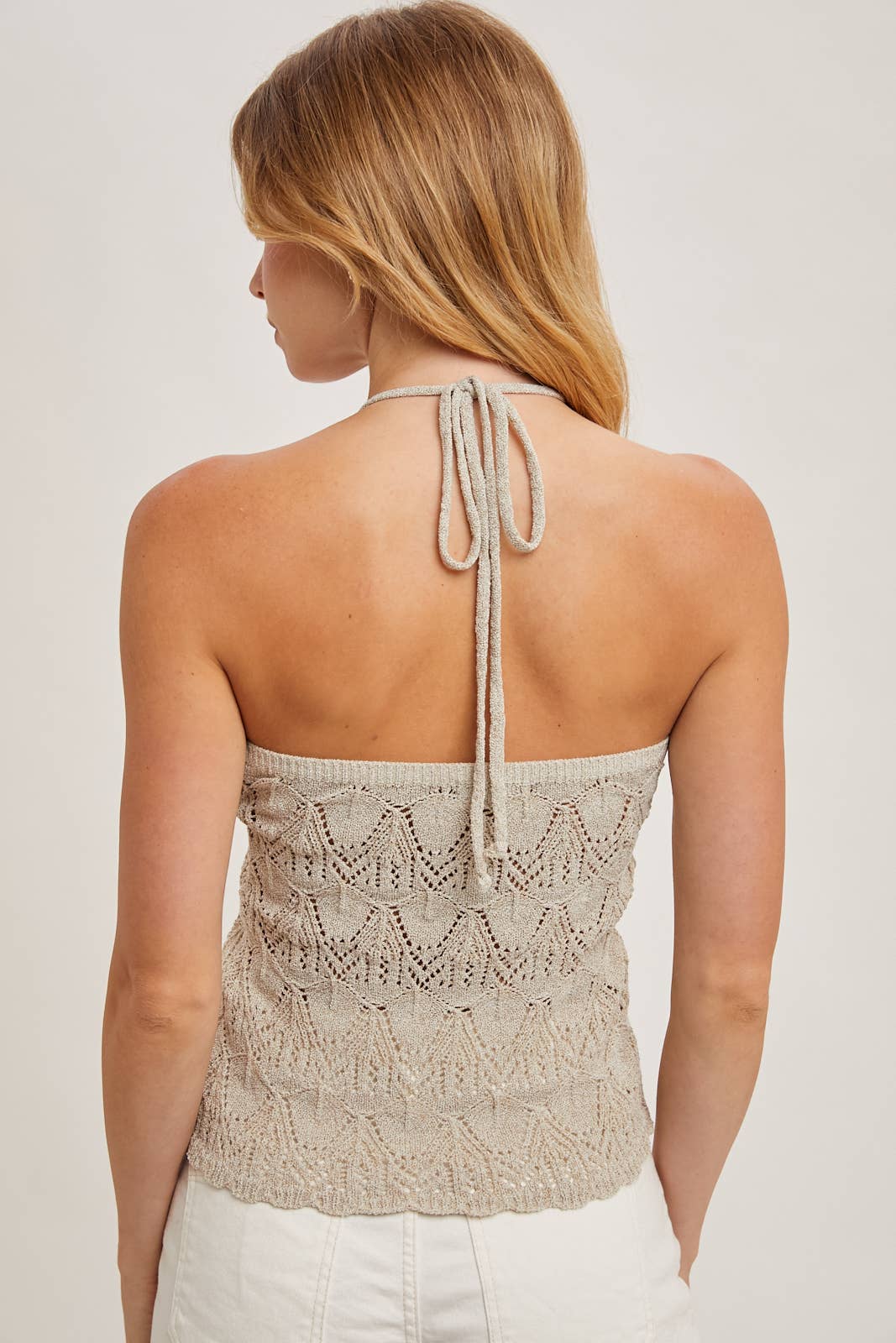 Bluivy – wholesale Knit top – Women's – KNOTTED POINTELLE KNIT HALTER TOP SWEATER16