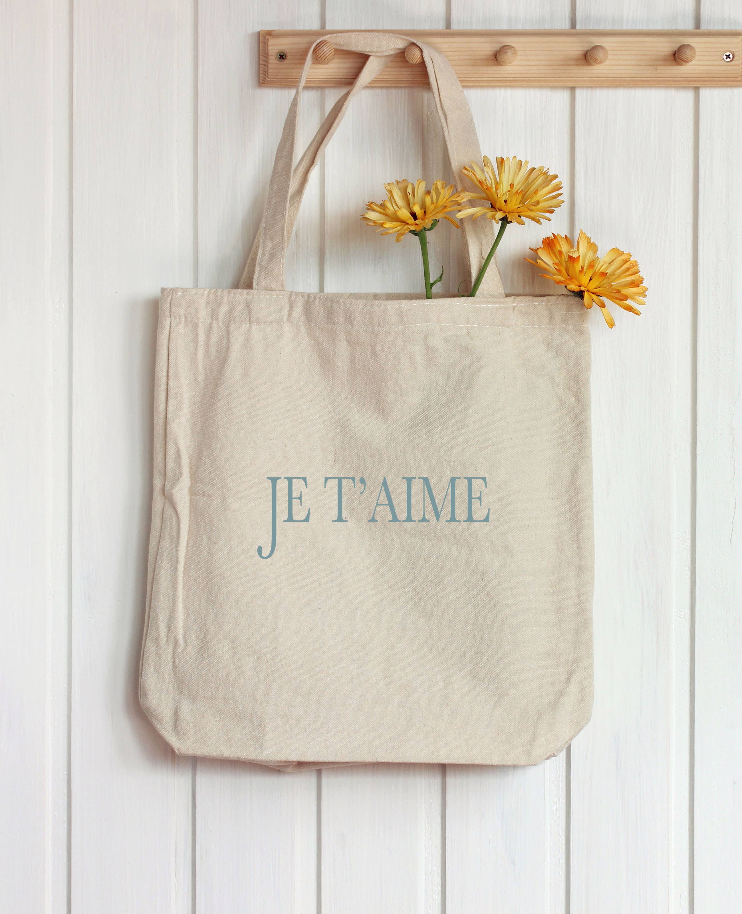 STARCHIS - Wholesale Tote Bag - Unisex - Graphic totes - Je T'aime lettering1
