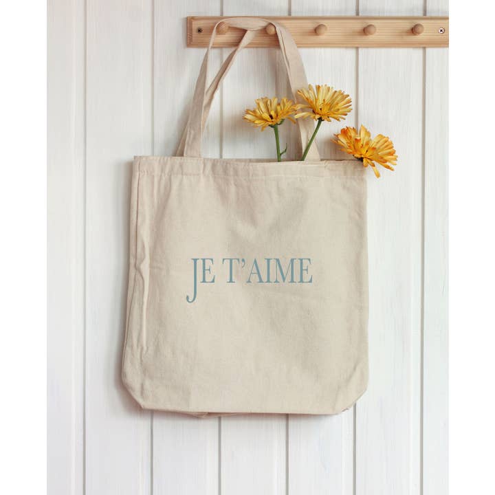 STARCHIS - Wholesale Tote Bag - Unisex - Graphic totes - Je T'aime lettering1