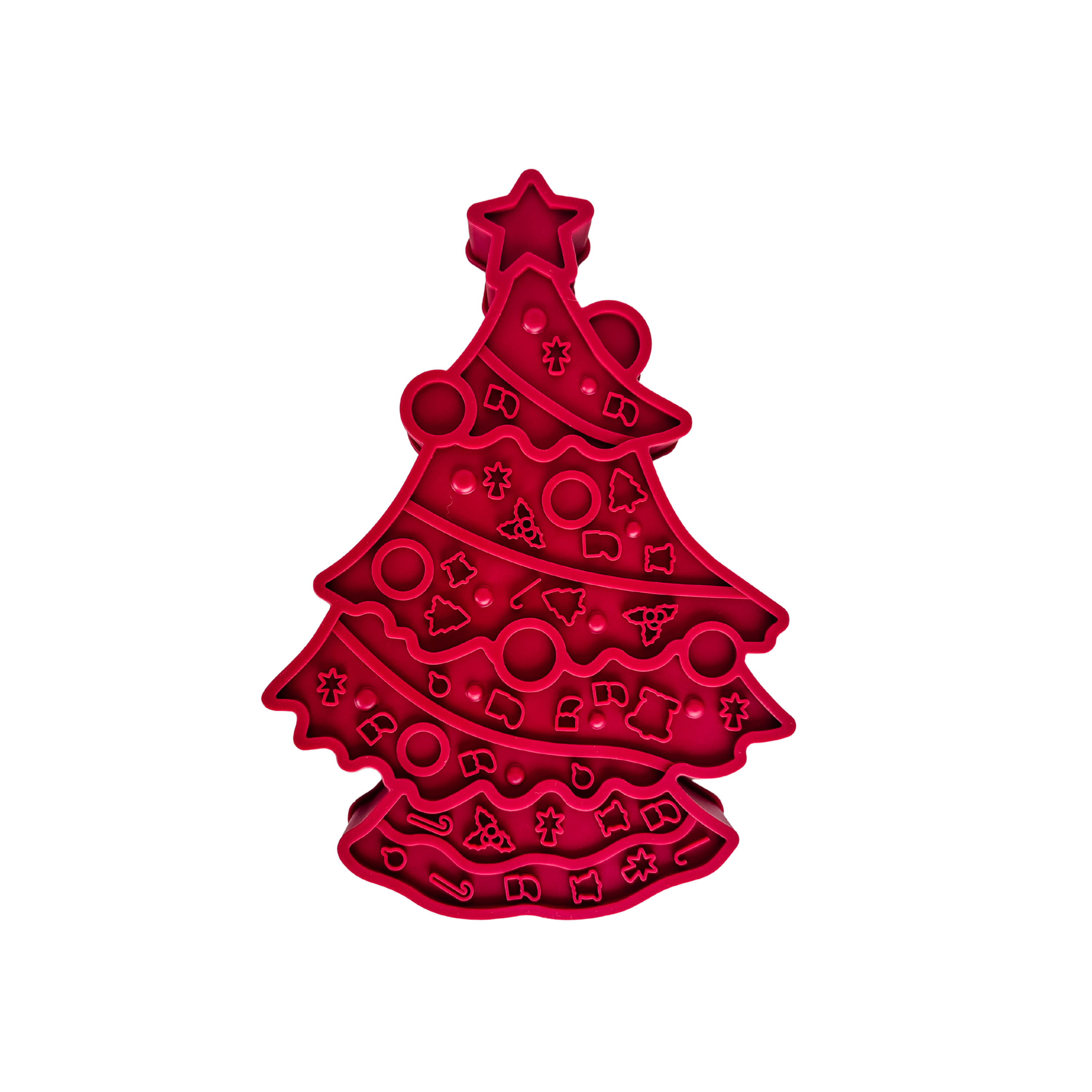 Barks and Brownies - Wholesale Pet Bowl - Cat/Dog - Christmas Tree Slow Feeder + Lickmat 2in1 - (Red or Green) 1