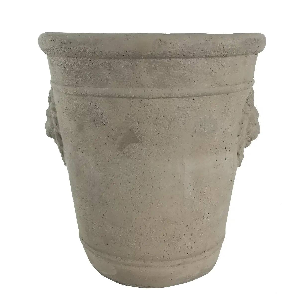 Vagabond Vintage – wholesale Plant pot – Tall Cement Lion Head Pot2