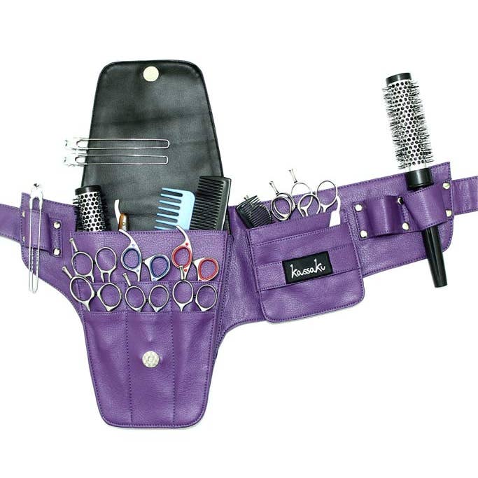 Kassaki – Großhandel Bauchtasche – Damen – Kassaki Friseur-Werkzeuggürtel - Lila - TB03