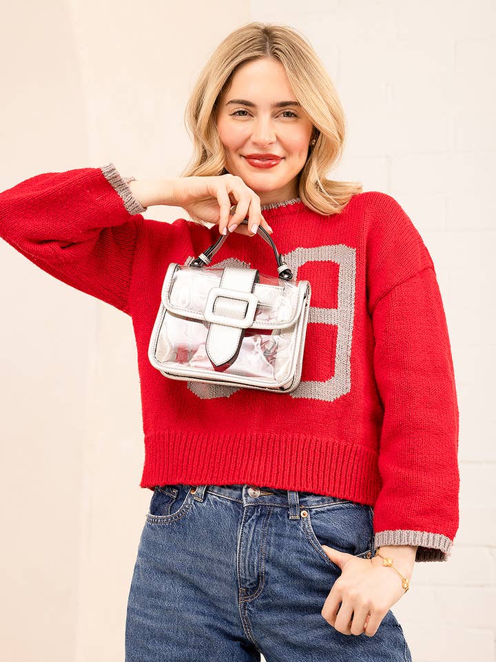 M2728 Toni Clear Flapover Crossbody Bag for wholesale by Jen & Co.