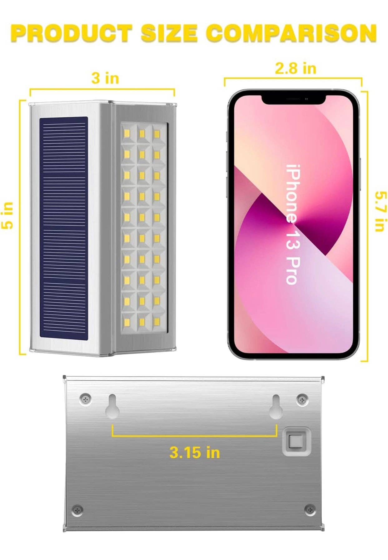 OutdoorSolarOutlet - Wholesale Outdoor/Lawn Light - 30 LED Solar Step Lights Outdoor【6 Pack-Warm White】Stainless Steel Bright Solar Deck And Stairs Lights6