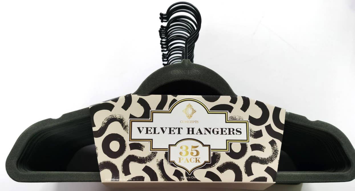 Concepts In Time - Wholesale Clothes Hangers - Concepts 35pk Space-Saving Velvet Hangers – Premium Grip20