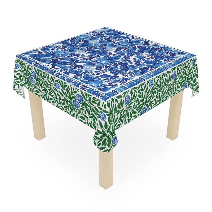 Royal Blooms Square Tablecloth for wholesale by Britt Mills Design