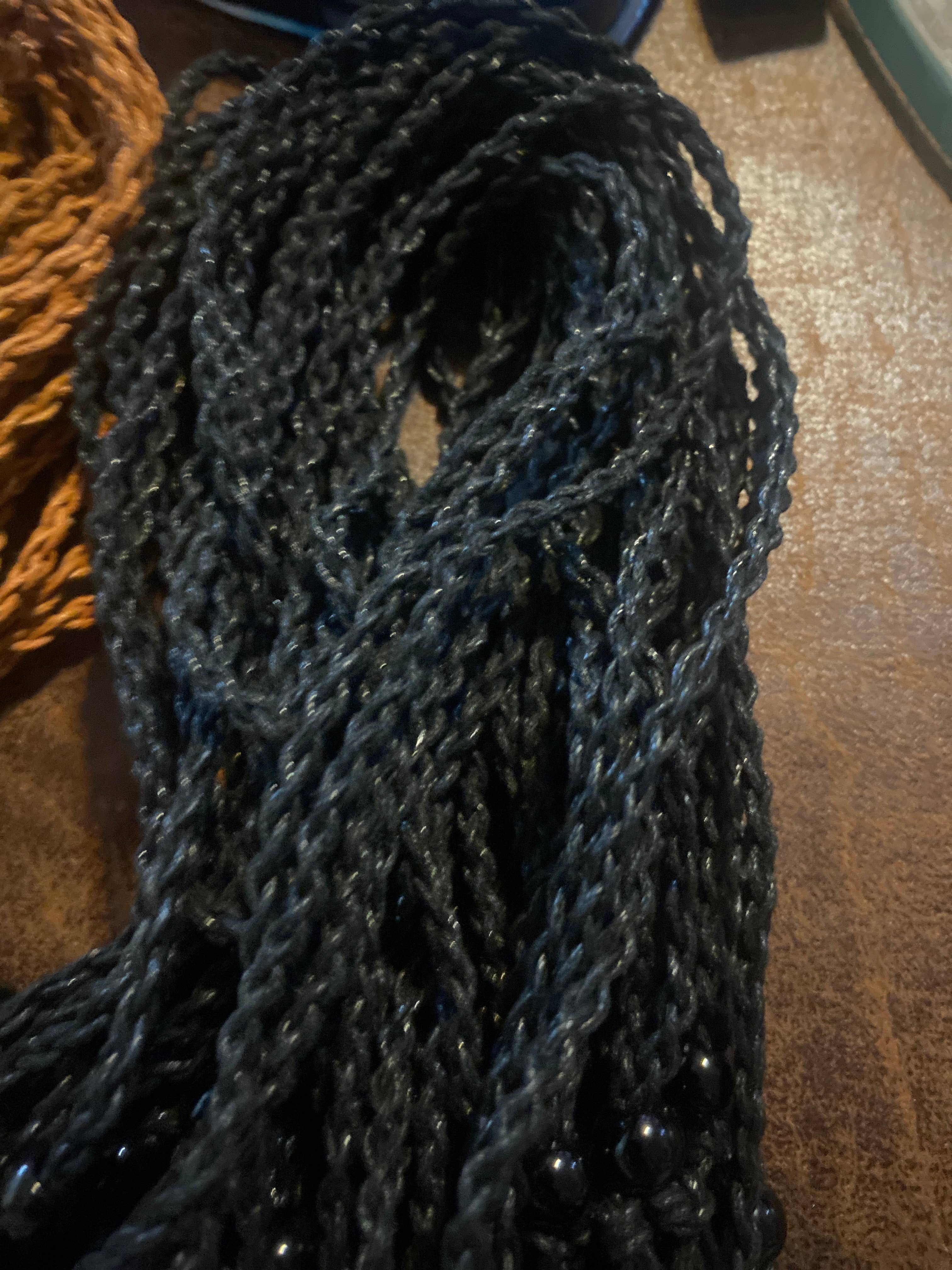 Moon River Designs - Vente Colliers à pendentif - Cordons de collier noir pour cage à cristal2