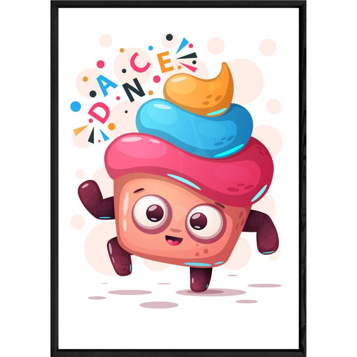 Tableau Nourriture Cake – 23x32 – Cadre en bois et en verre pour la vente par ELISE ET LOUISE