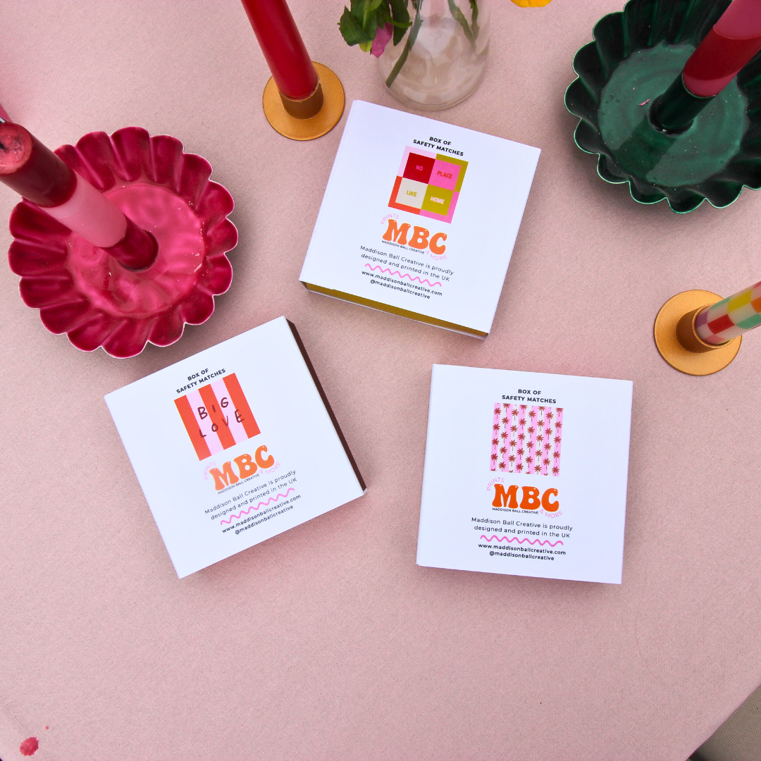 Maddison Ball Creative - Wholesale Matches - Palm Tree Stripe Matches4