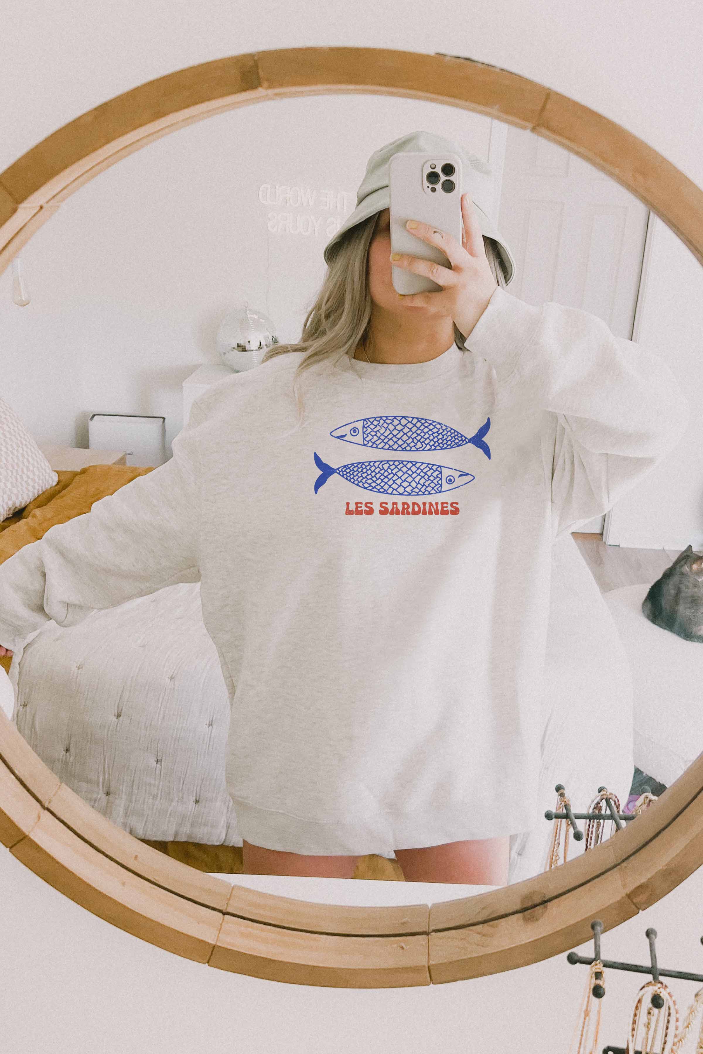 GOOD DAY STREET - Wholesale Grafisch sweatshirt - Dames - GOOD DAY STREET Les Sardines oversized sweatshirt1