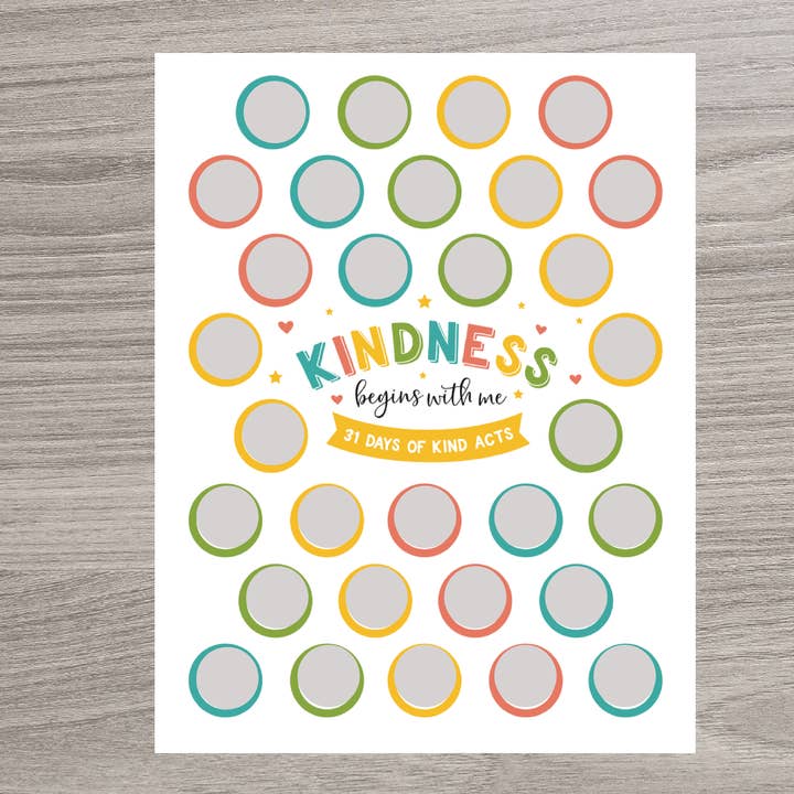 Scratch OFF 31 Days of Kindness Chart for wholesale by Scratch Away