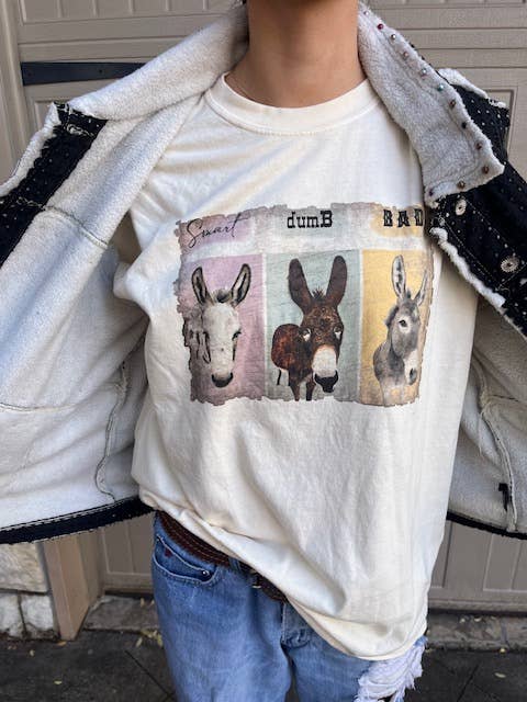 DOLLY ESTELLE - Wholesale Screen Printed T-Shirt - Women's - Tees - Smart Dumb Bad Ass