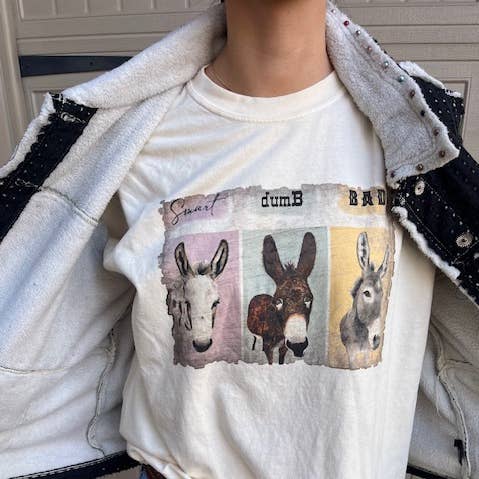 DOLLY ESTELLE - Wholesale Screen Printed T-Shirt - Women's - Tees - Smart Dumb Bad Ass 0