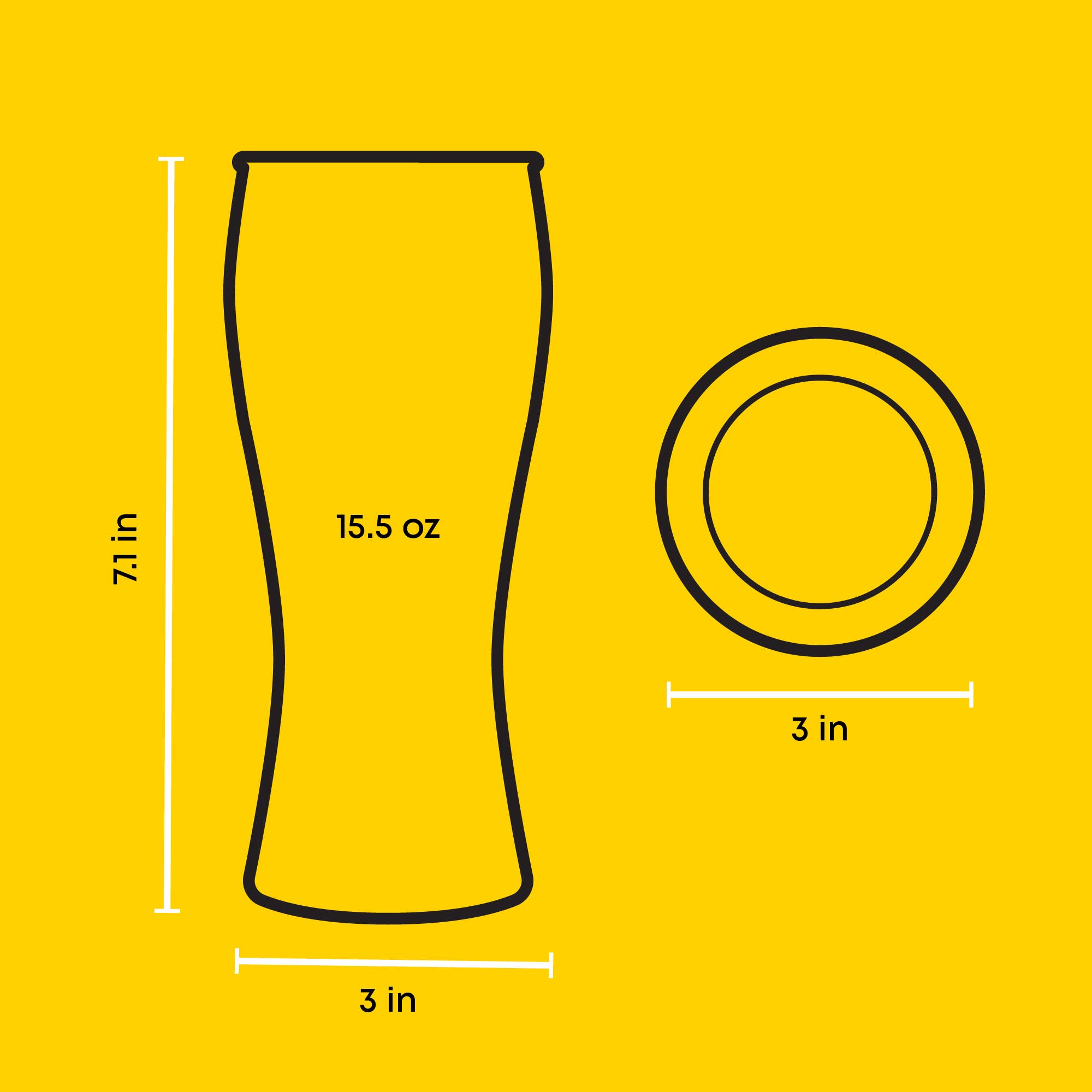 JoyJolt - Wholesale Beer Glass/Mug - Callen Beer Pint Glasses, Set of 4 Heavy Base Drinking Glass7