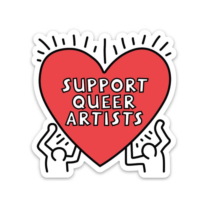 The Little Gay Shop - Wholesale Sticker - Support Queer Artists - Heart Sticker