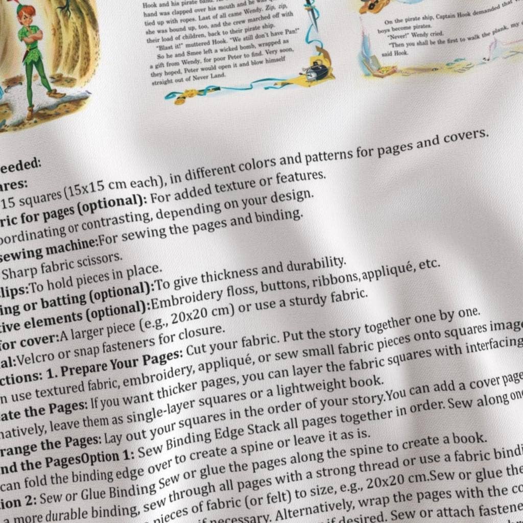 La Escaramuza - Wholesale Crafts, Hobbies & DIY - DIY Fabric Peter Pan Book Panel | Toddler Quiet Book2