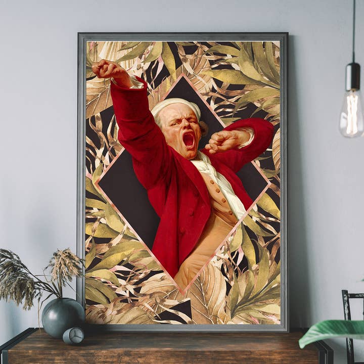 Joseph Ducreux Self Portrait Leaves Print for wholesale by Ink & Drop