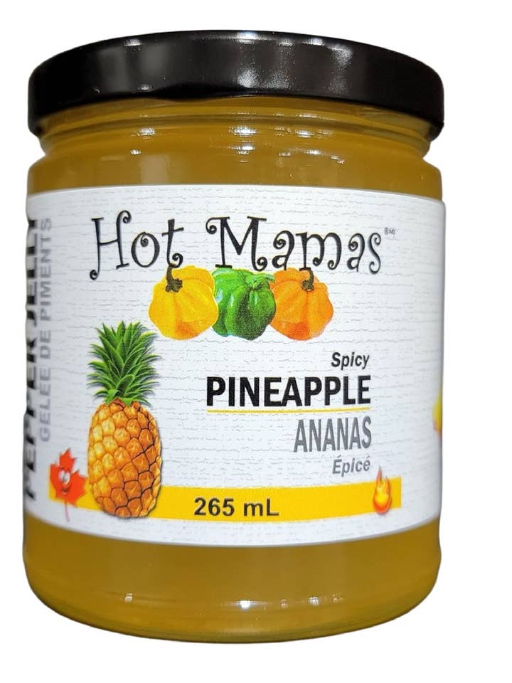Pineapple Pepper Jelly for wholesale by Hot Mamas Foods Inc