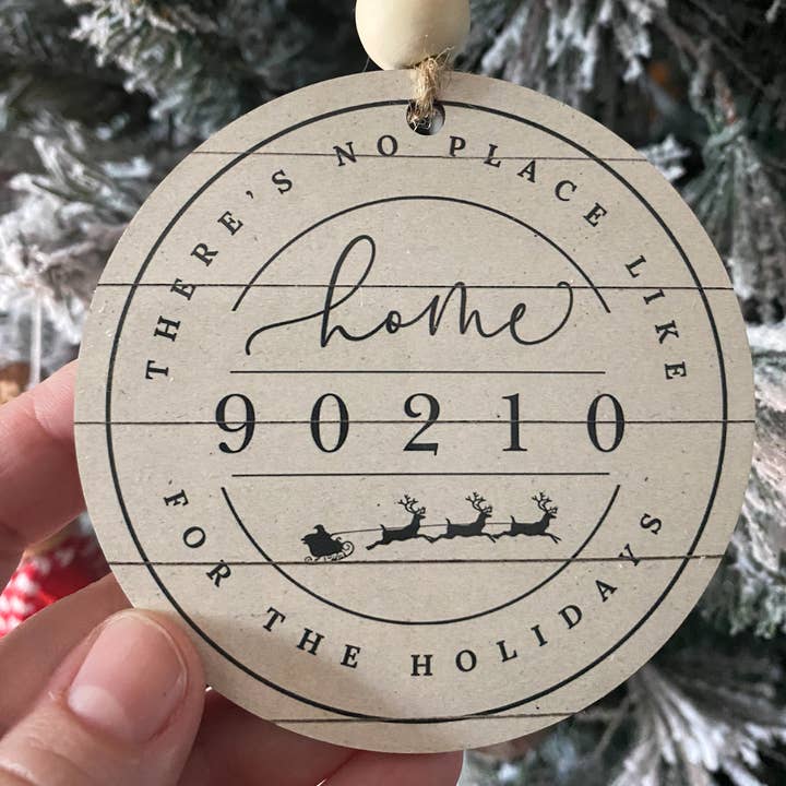 coco+bie designs - Wholesale Ornament - Custom Zip Code Ornament - Home For The Holidays Ornament1