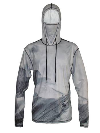 Fincognito Sunpro Hoodie Mayfly Print Fly Fishing