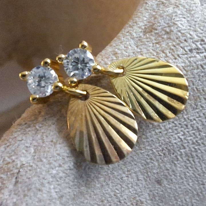 EXTRA RADIANT DROP øreringe, 925 sølv (forgyldt) med zirkonia for engroshandel hos Grethe Winter