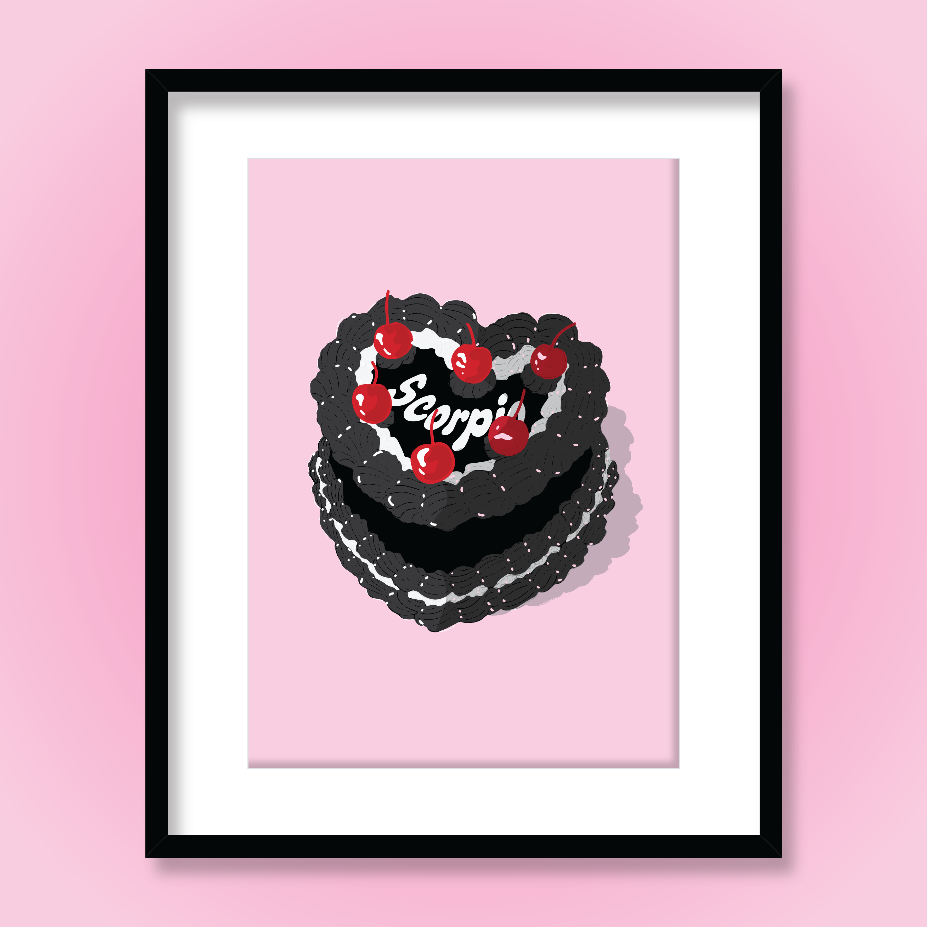 Ruby Roller Art - Wholesale Kunstprint - Esthetische harttaart met kersen sterrenbeeld kunstprint1