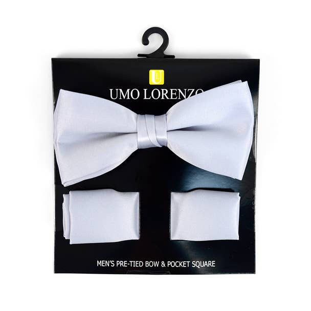 Selini New York - Wholesale Bow Tie - Men's - 100% Poly Satin Men's Banded Bow Tie and Hanky13