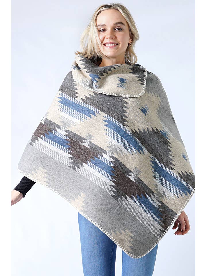 Hana - Wholesale Poncho - Women's - Western Pattern Poncho11