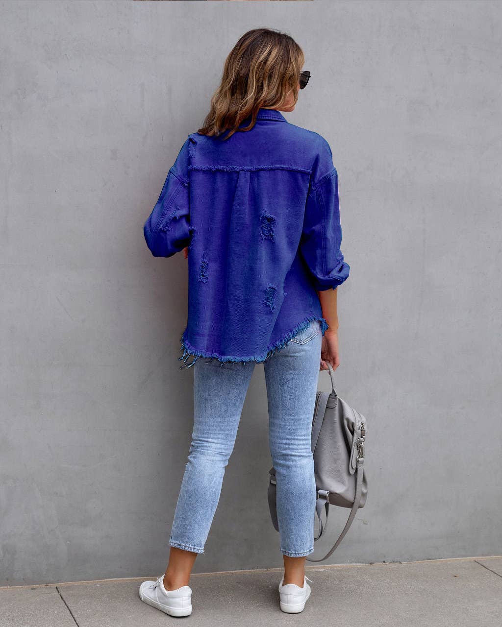 HIDDENBRAND - Wholesale Denim Jacket - Women's - Denim Jacket Women Long Sleeve Casual Lapel Top10