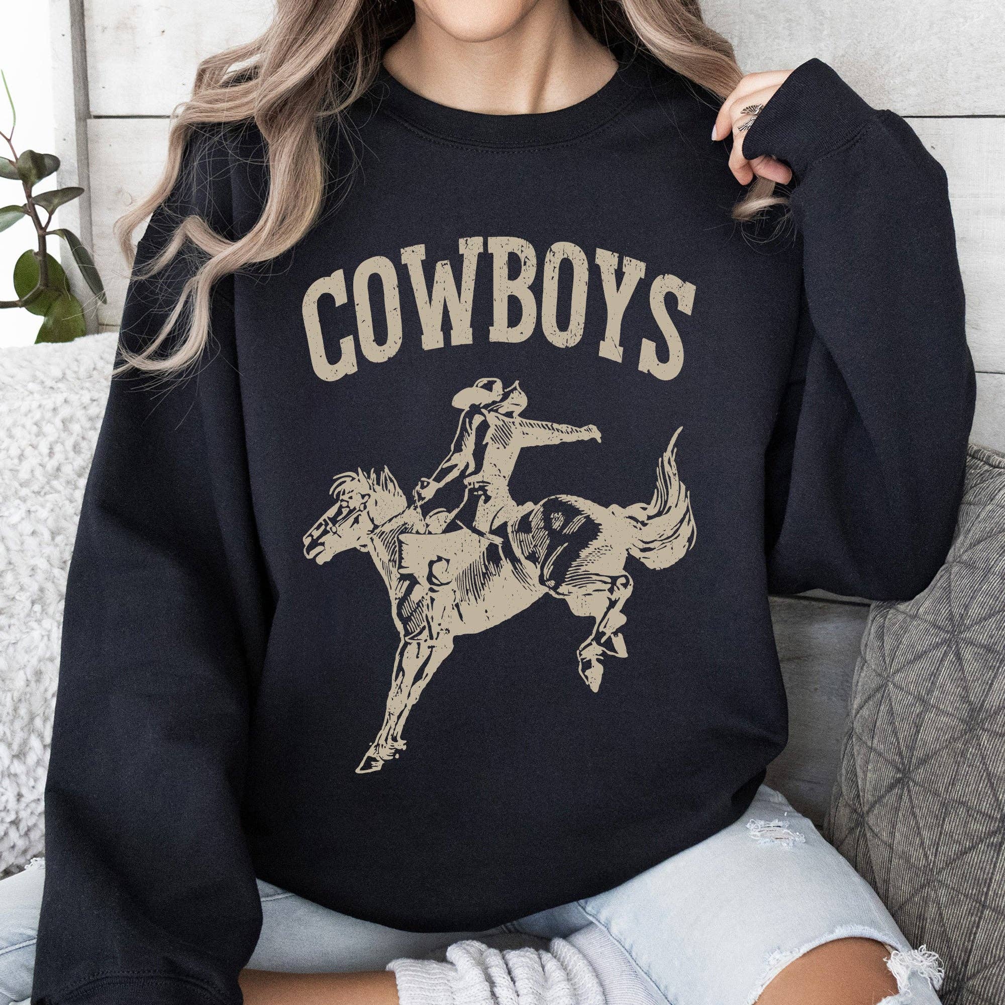 Refinery Number One LLC - Wholesale Graphic Sweatshirt - Women's - Cowboys, Bronco Rider, Cowboy, Western, Horse, Sweatshirt8