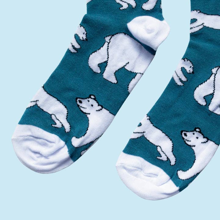 Bare Kind Socks - Wholesale Socks - Unisex - Polar Bear Socks | Bamboo Socks | Light Blue Socks3