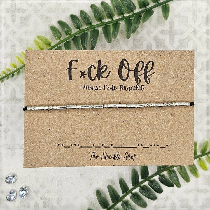 Handmade Morse Code Bracelet - F*ck Off for wholesale by The Sparkle Shop