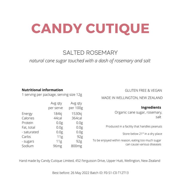 Candy Cutique - Wholesale Cotton candy - Salted Rosemary1