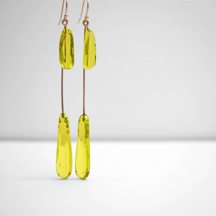 Doppel-Ohrring mit geteiltem Rumpf für den Großhandel von Verre Modern