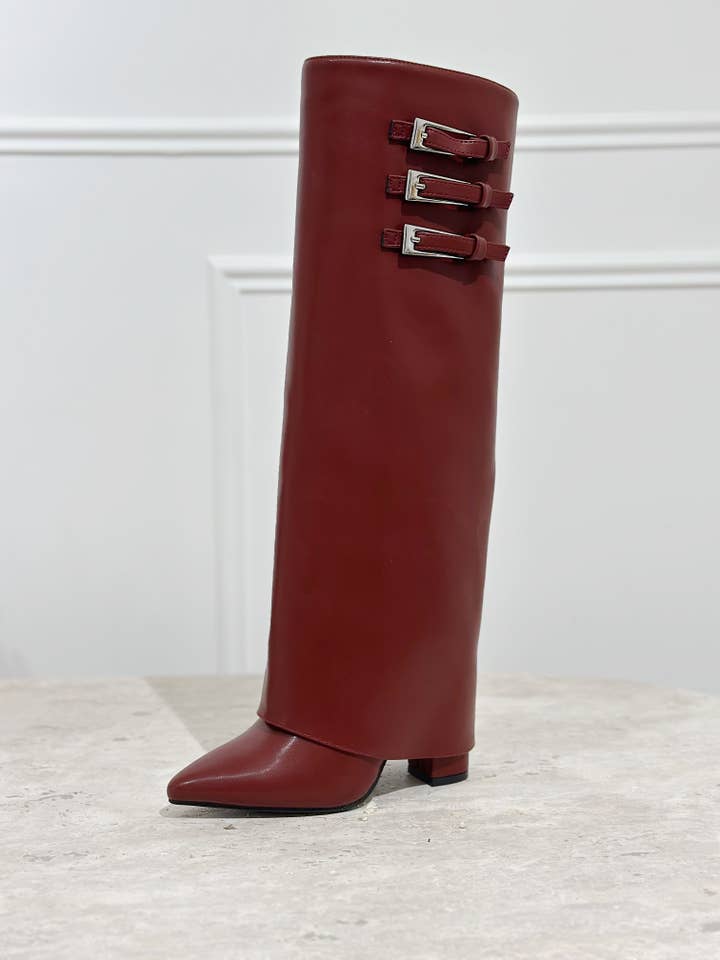Stephan Paris - Wholesale Boots - Women's - Chic boots with three buckles C-3542