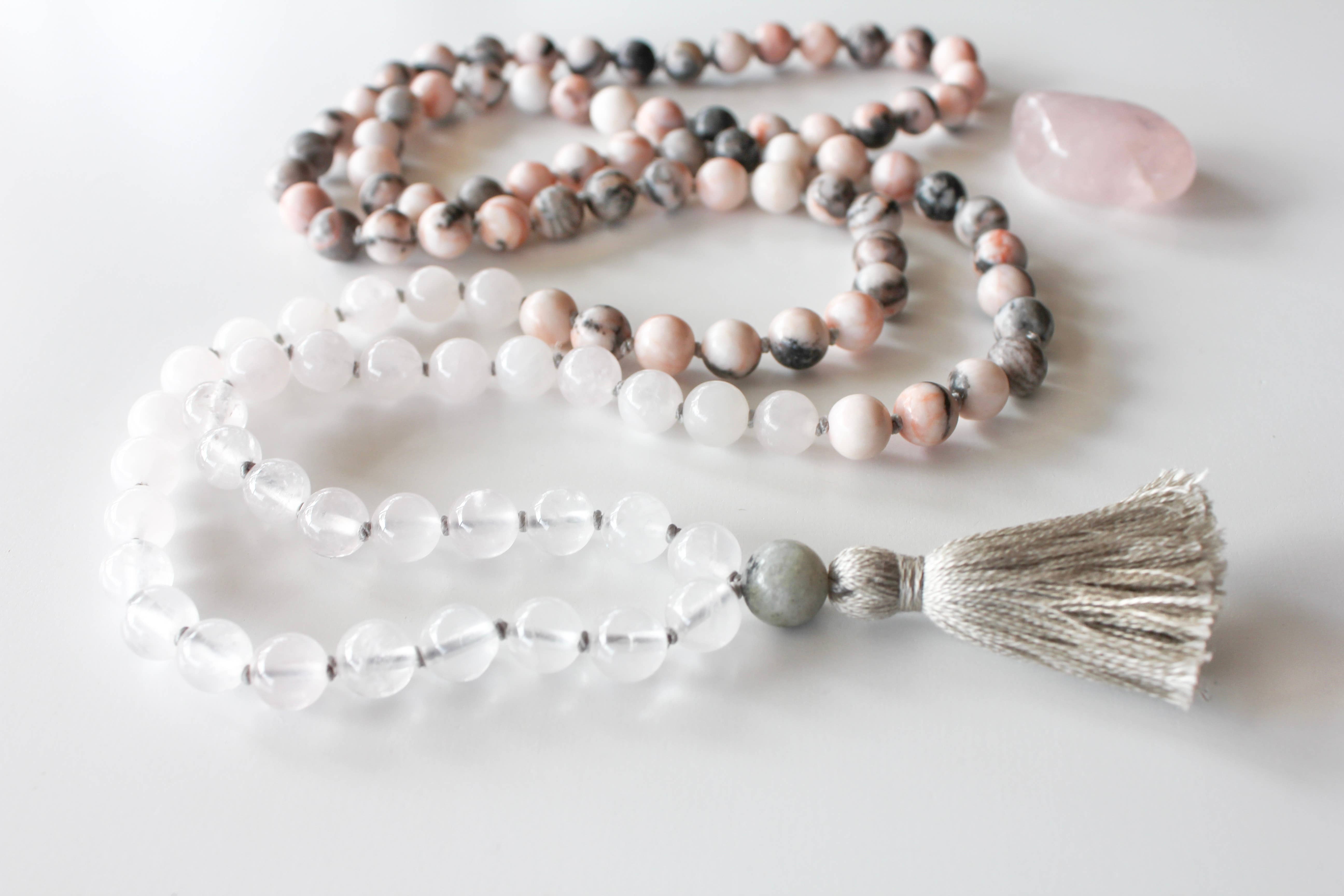 MadeByTheMoonchild - Wholesale Prayer Beads Necklace - Crown Chakra Illumination Mala | Elevate Your Consciousness6