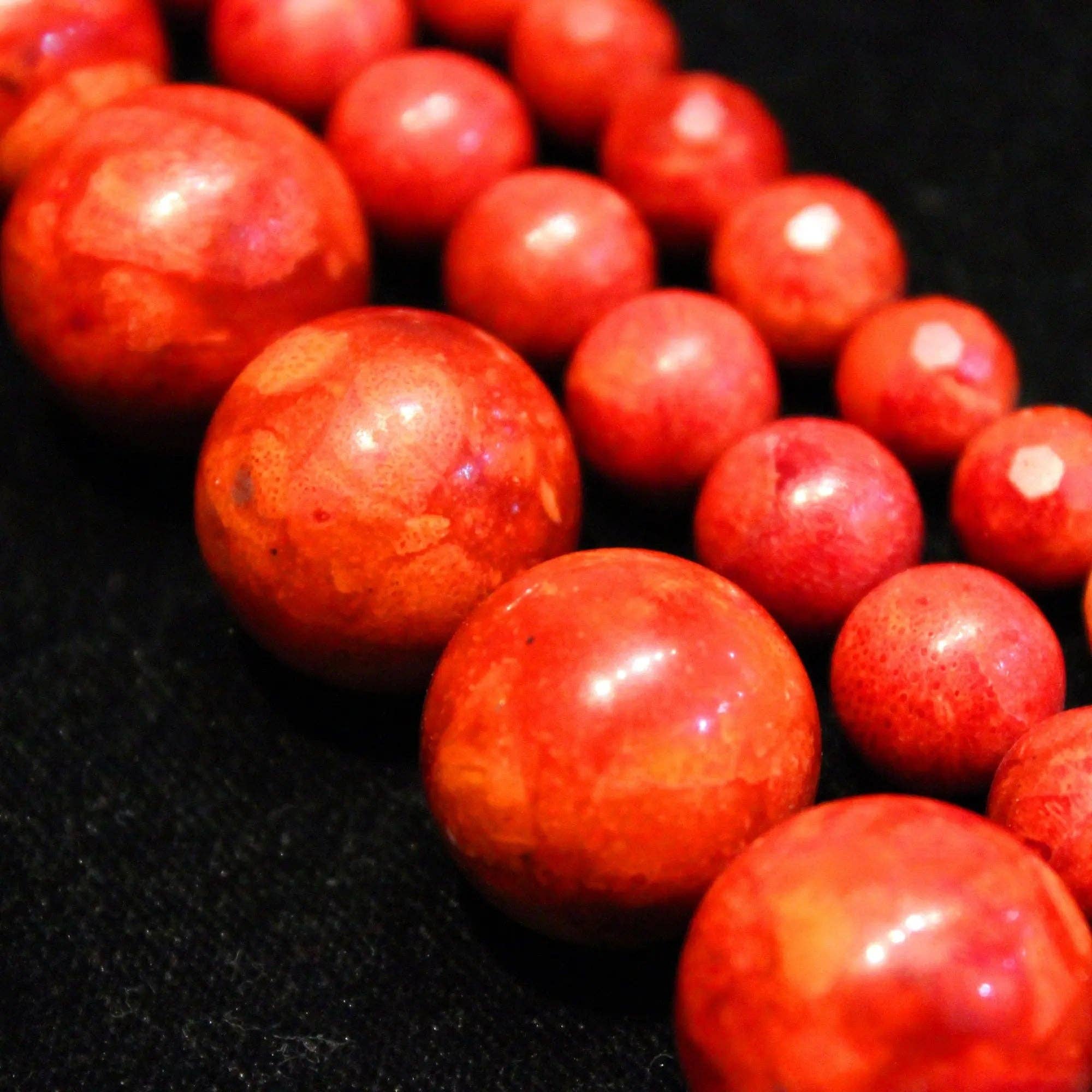 PHOEBE´S - Vente Boucles d'oreilles pendantes - Boucles d'oreilles en corail rouge6