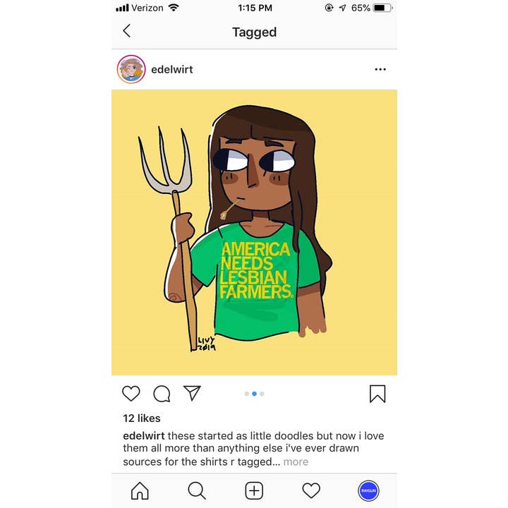 RAYGUN – T-shirt estampada - Unissexo por atacado – Agricultoras Lésbicas7