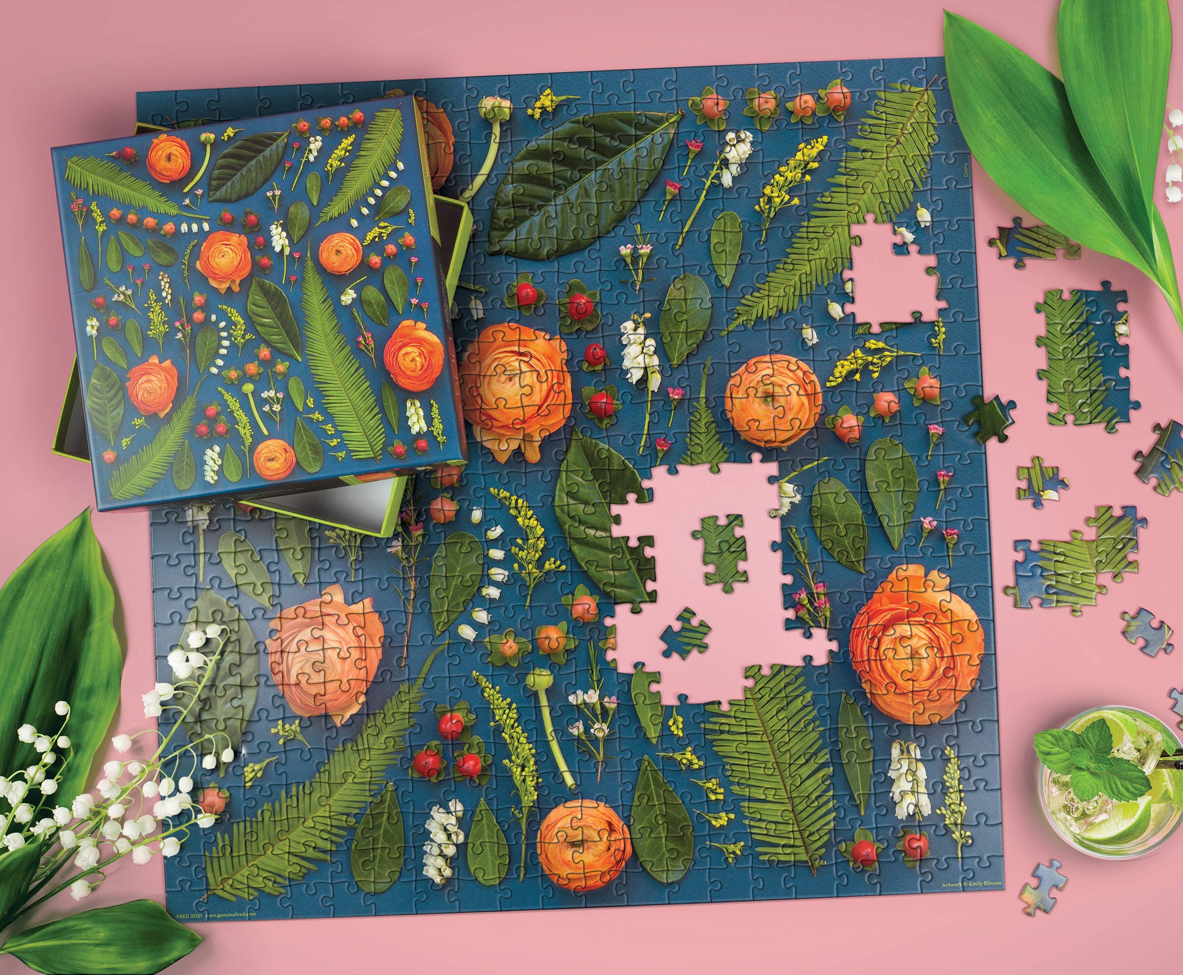 Fred & Friends - Wholesale Puzzle - Adult - Puzzle 500 PC - Emily Blincoe - Deconstructed Bouquet3