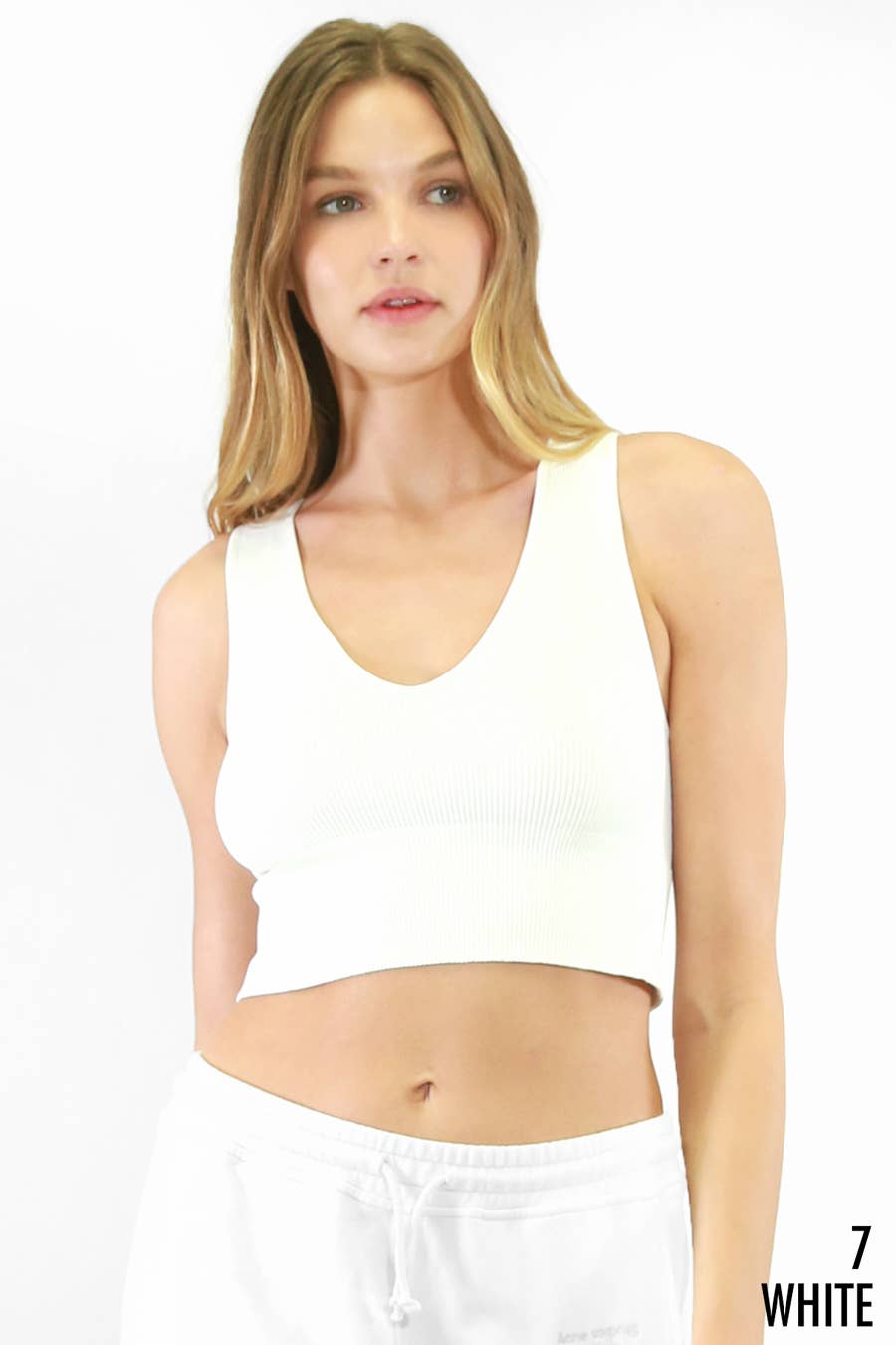 NIKIBIKI - Wholesale Knit Top - Women's - NS7829 - Plunge V-Neck Crop Top1