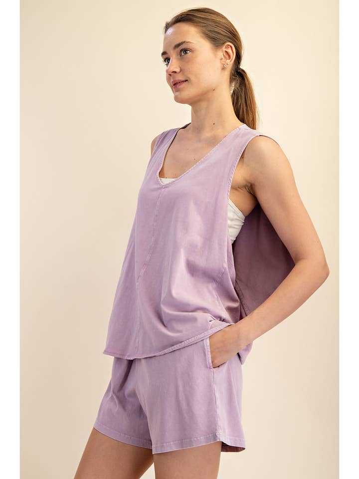 MINERAL WASHED COTTON SUMMER VACATION SET for wholesale by Rae Mode